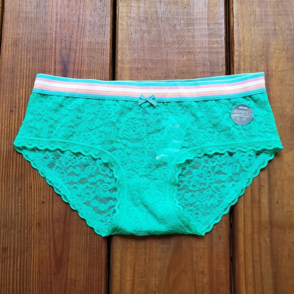 aerie Intimates & Sleepwear New Aerie Xs Green Lace Rainbow Band
